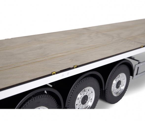 Carson 1/14 3-axle flatbed trailer III steel