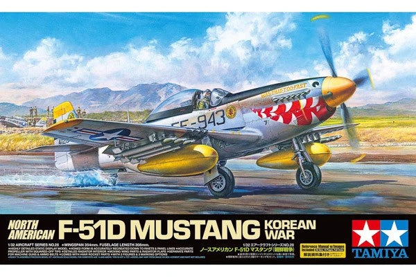 TAMIYA 60328 1/32 North American F-51D Mustang Korean War Modelfly