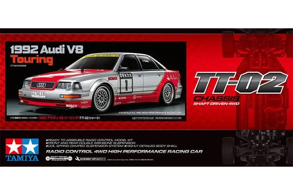 TAMIYA 58699 1992 Audi V8 Touring (TT-02) / NO ESC 1/10 Fjernstyret Bil