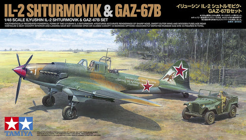 TAMIYA 25212 1/48 Ilyushin IL-2 Shturmovik & GAZ-67B Set Modelfly