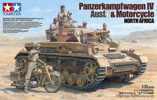 TAMIYA 25208 1/35 German Tank Panzerkampfwagen IV Ausf.F Byggesæt