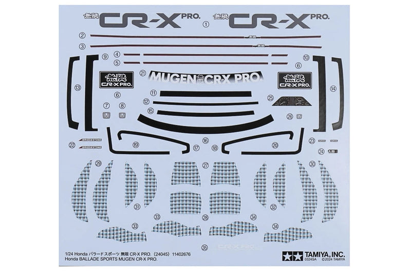 Tamiya 24045 1/24 Honda Ballade Sports Mugen CR-X PRO Modelbil