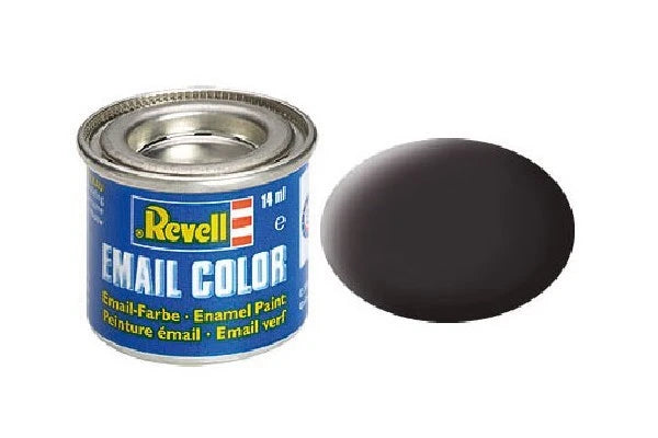 REVELL Enamel 14 ml. tar black, mat