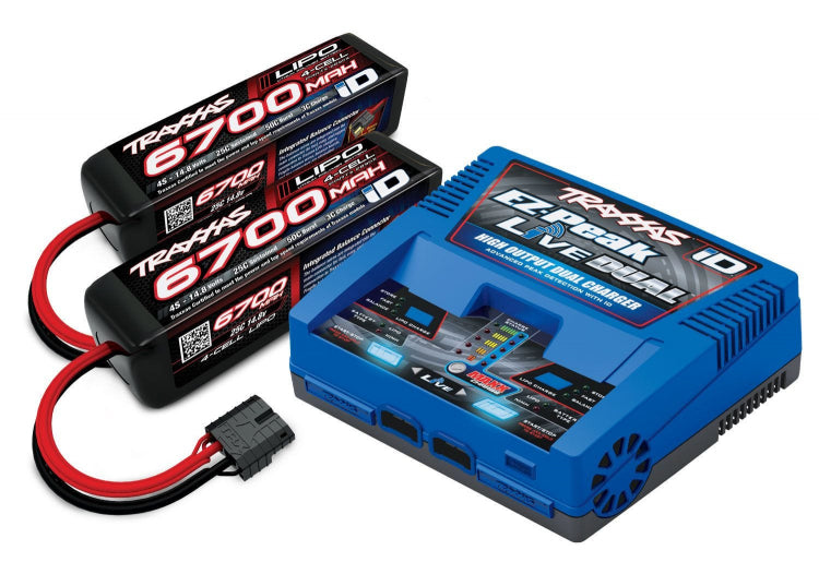 Traxxas Super 8S LiPo og Batteri Pakke (6700mAh)