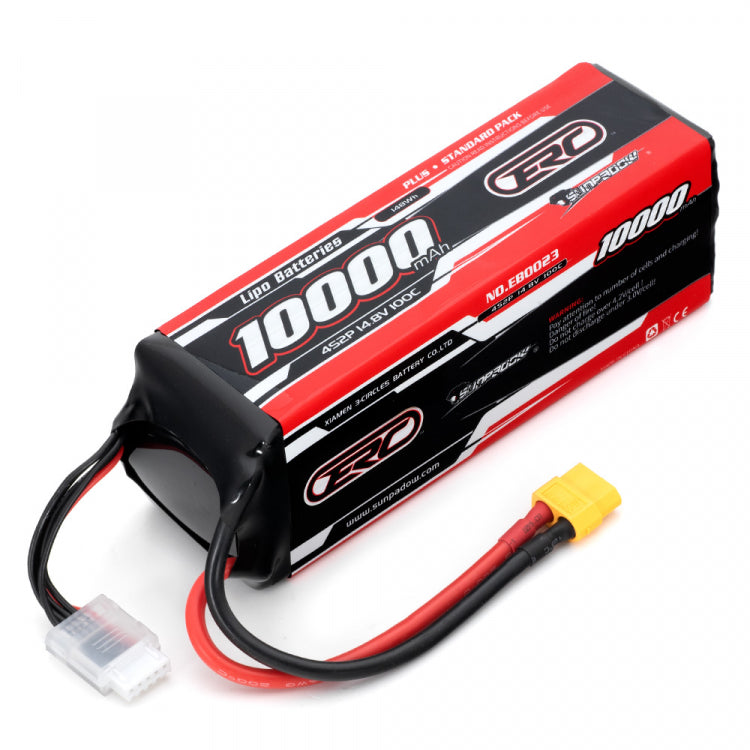 Sunpadow 4S 14,8V 10000mAh 100C XT60-Connector Li-Po Batteri