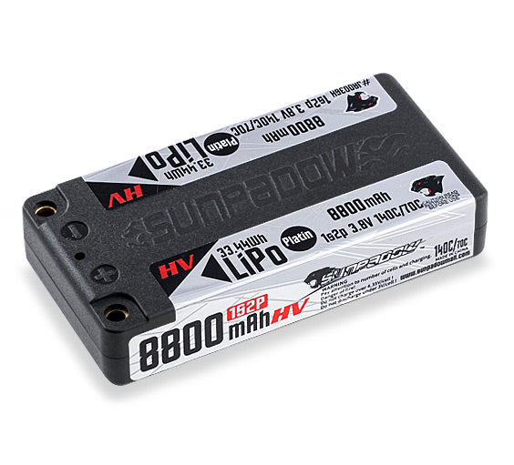 Sunpadow 1S 3,8V 8800mAh 140C Platin HV Shorty ULCG Li-Po Batteri