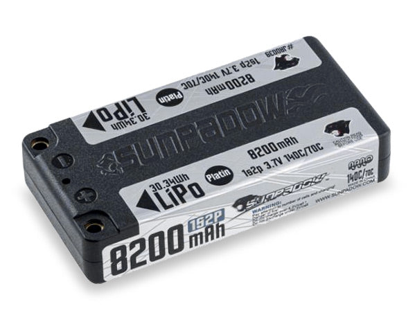 Sunpadow 1S 3,7V 8200mAh 140C Shorty ULCG Top Series* Li-Po Batteri