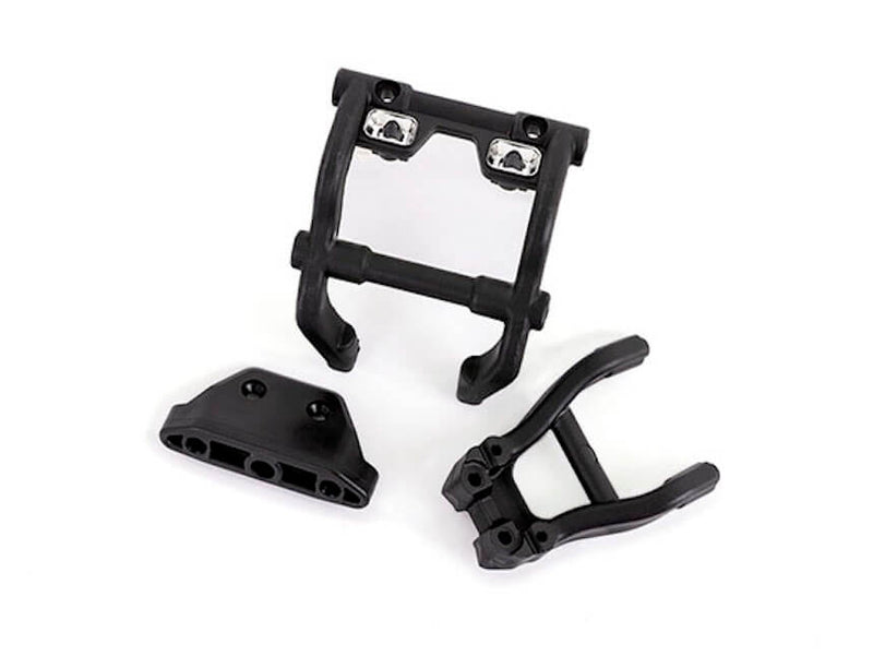 Traxxas 6777X Wheelie Bar Mounts / Skid Plate, Bag m. LED Lys